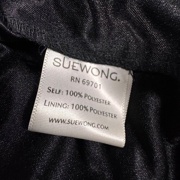 Sue Wong Cocktail Mini Dress Sz.8 Black Beaded Strapless Formal Event Glam - Picture 13 of 16